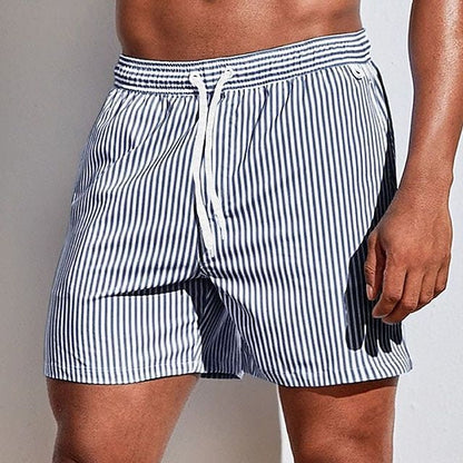 Dunstan | Drawstring Stripe Swim Shorts
