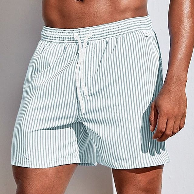 Dunstan | Drawstring Stripe Swim Shorts
