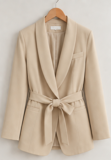 Loretta | Tailored Tie Waist Two Piece Pantsuit