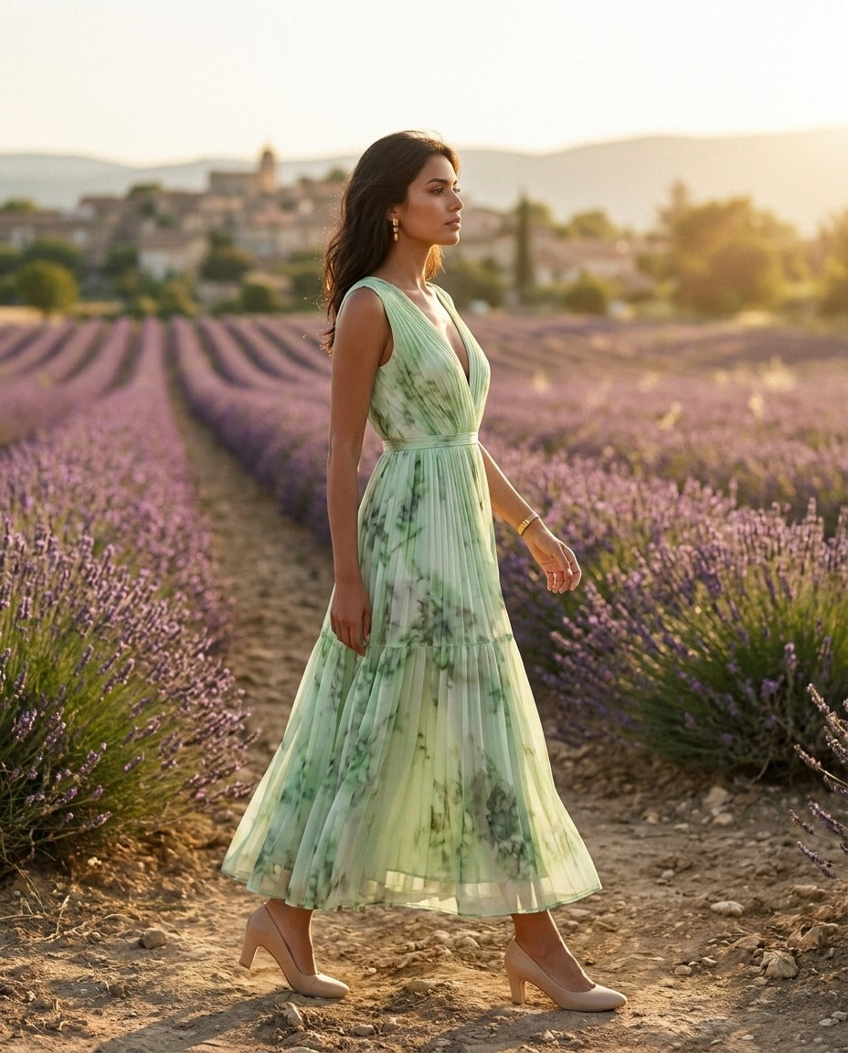 Serenelle | Sleeveless Floral Occasion Dress