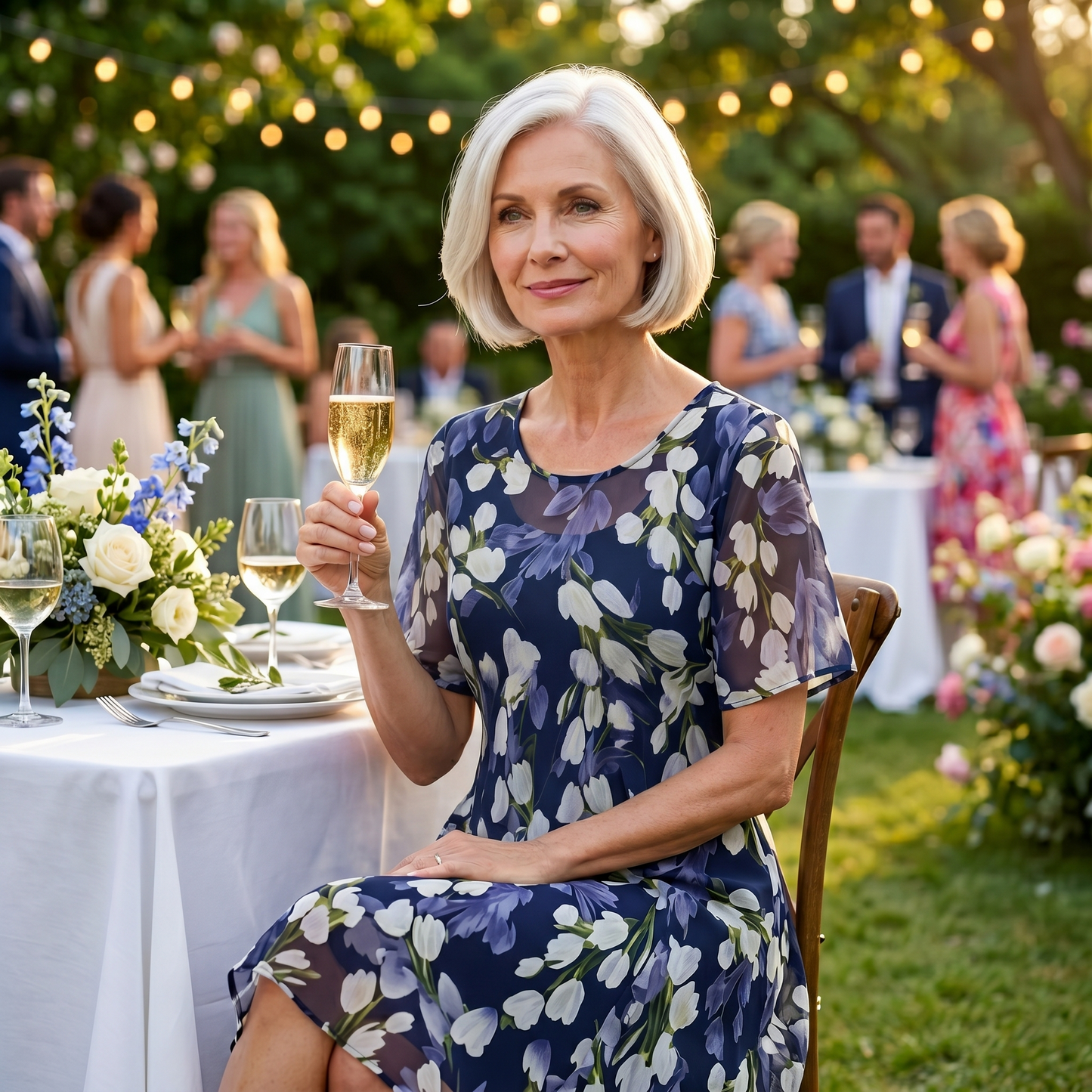 Bellavine | Coastal Bloom A Line Dress