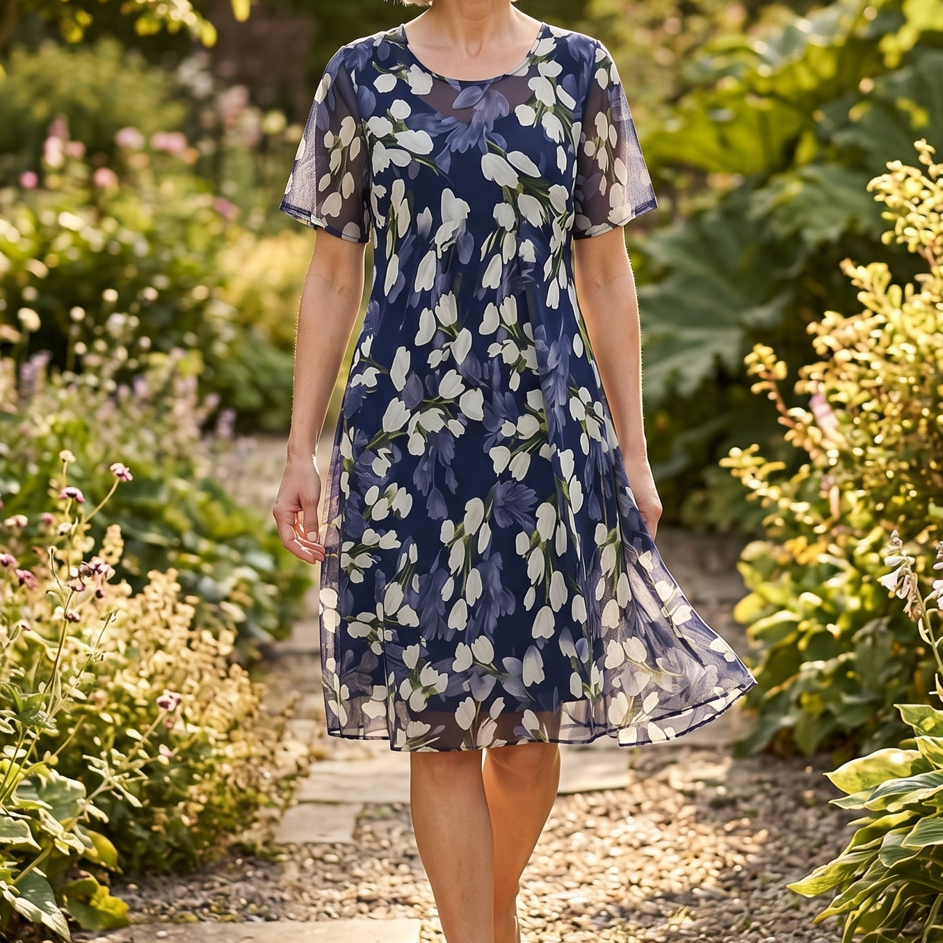 Bellavine | Coastal Bloom A Line Dress