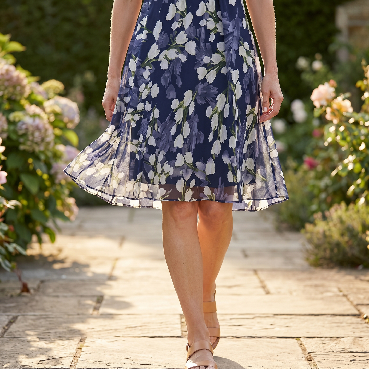 Bellavine | Coastal Bloom A Line Dress