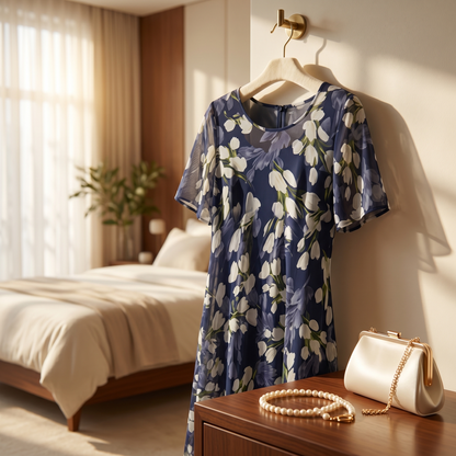 Bellavine | Coastal Bloom A Line Dress