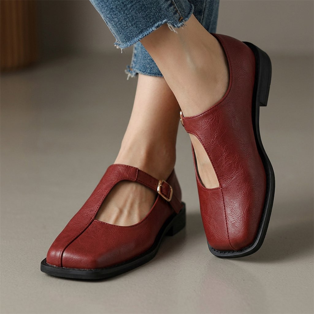 Keravelle | Retro Cutout Mary Jane Shoes