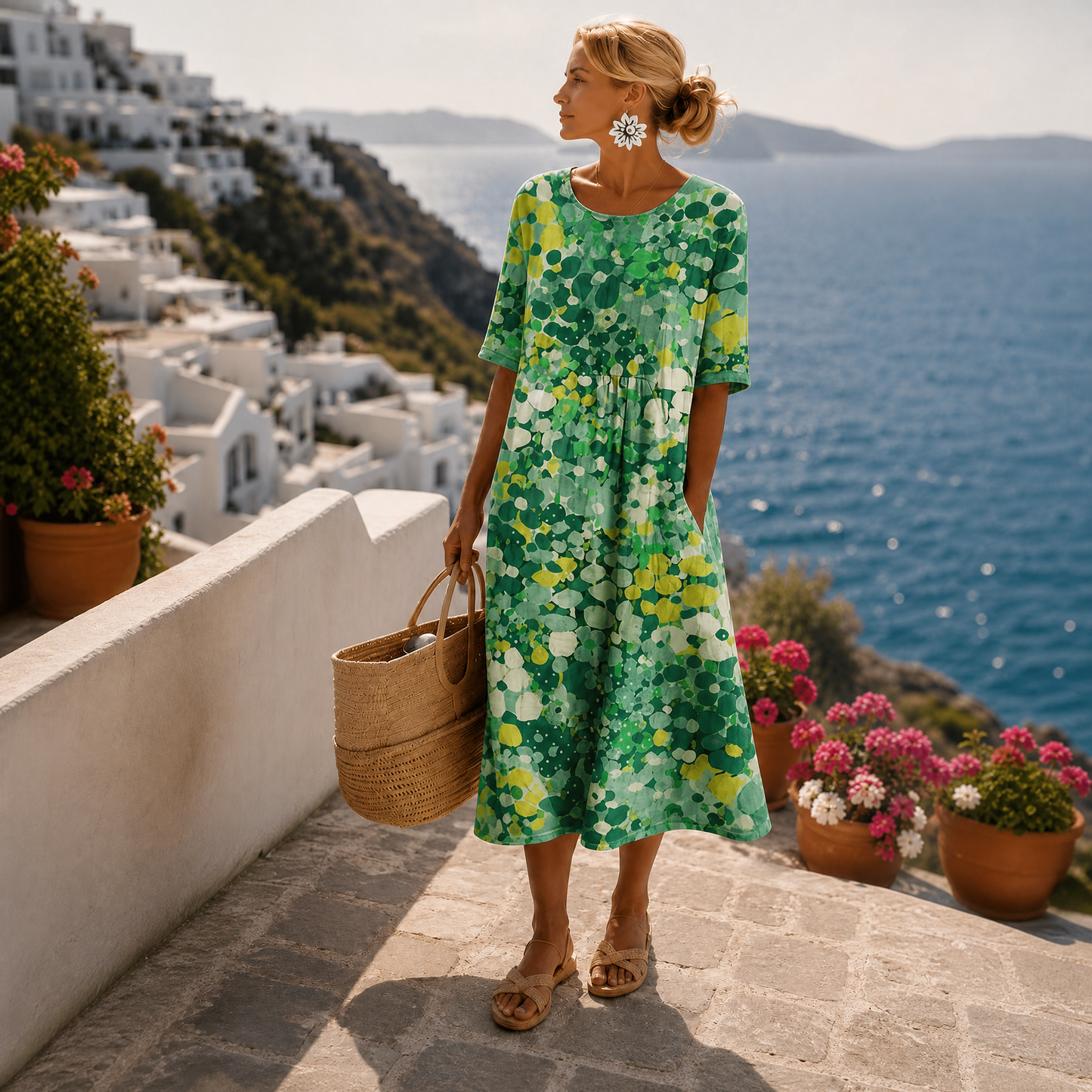 Isolde | Floral Abstract Summer Dress