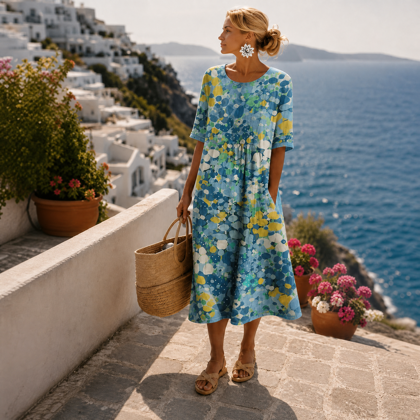 Isolde | Floral Abstract Summer Dress