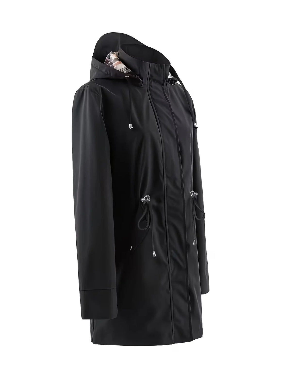 Georgina | Drawstring Waist Hooded Coat