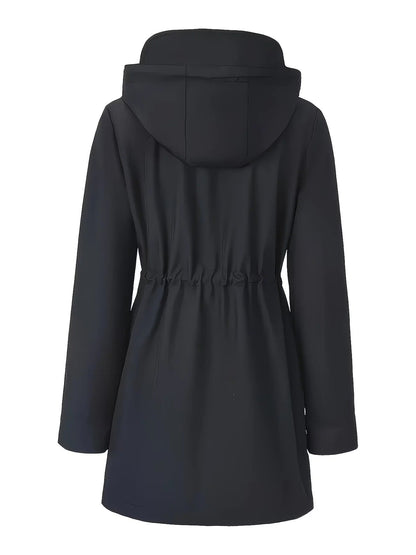 Georgina | Drawstring Waist Hooded Coat