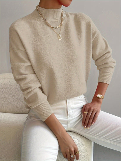 Ullara | Soft Mock Neck Knit Sweater