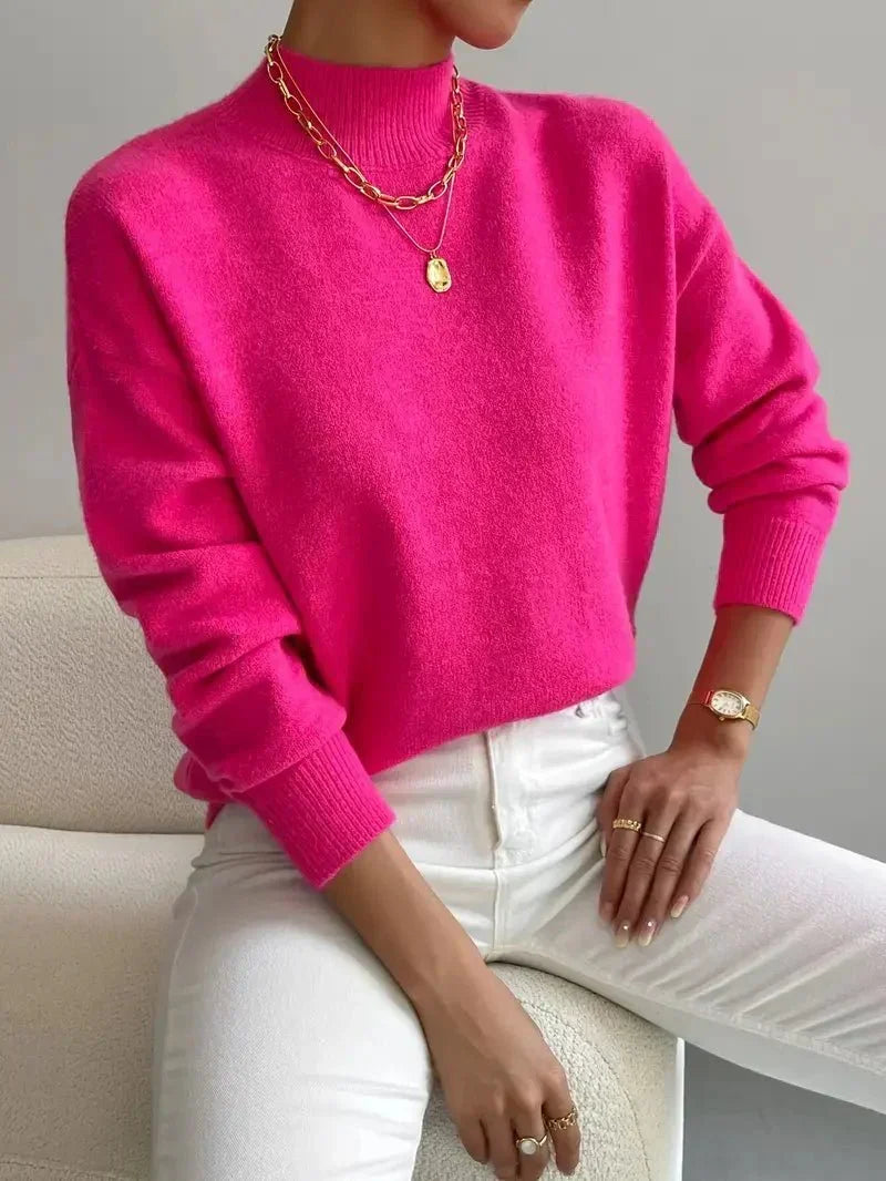 Ullara | Soft Mock Neck Knit Sweater
