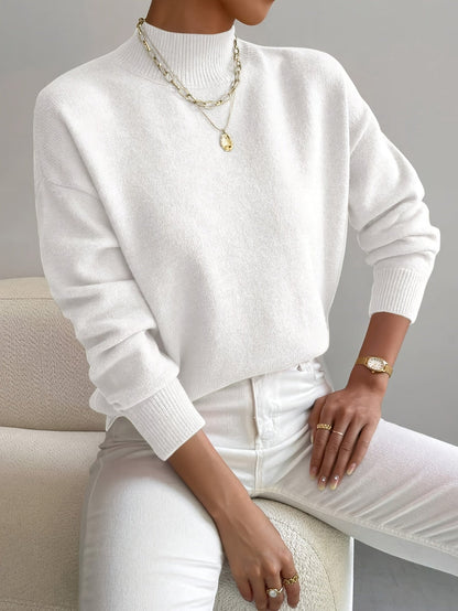 Ullara | Soft Mock Neck Knit Sweater