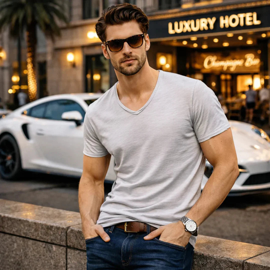 Mason | Classic V Neck Casual T Shirt