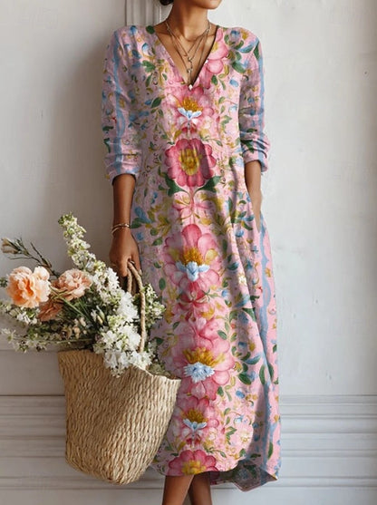 Rosavelle | Bohemian Flower Midi Dress