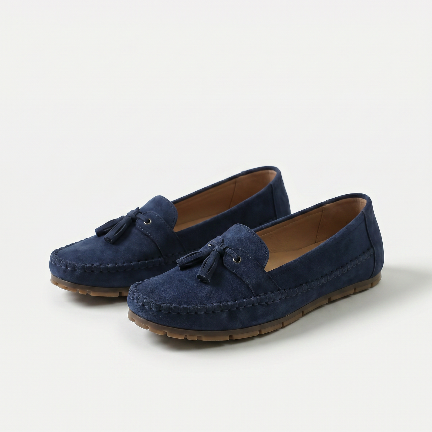 Zavina | Tassel Bow Suede Loafers
