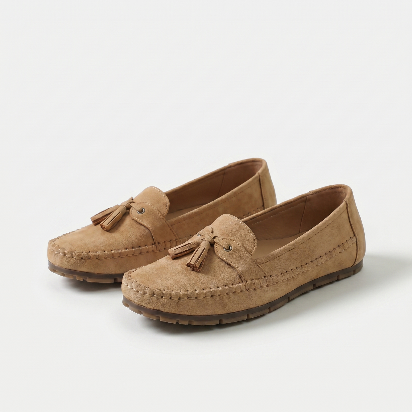 Zavina | Tassel Bow Suede Loafers