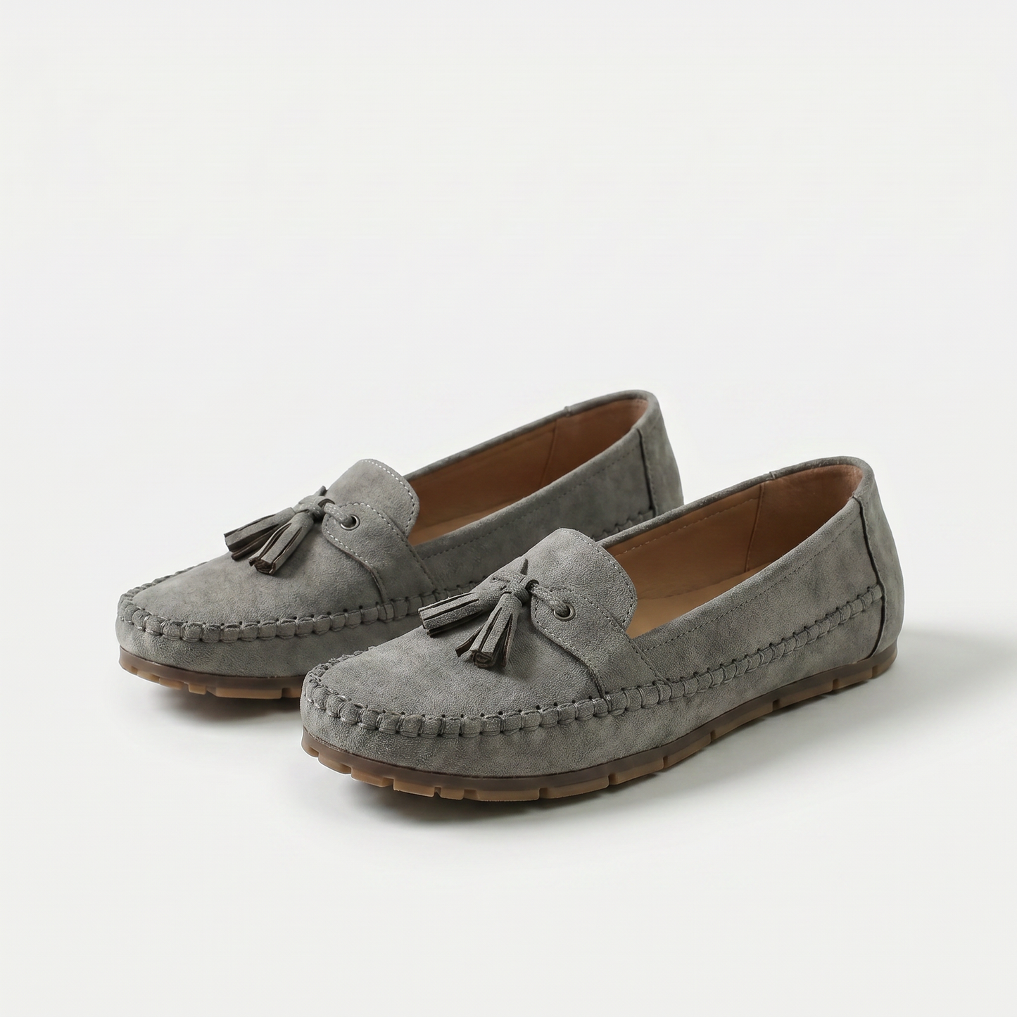 Zavina | Tassel Bow Suede Loafers