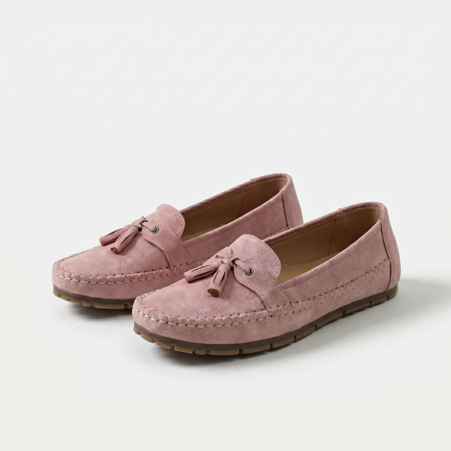 Zavina | Tassel Bow Suede Loafers