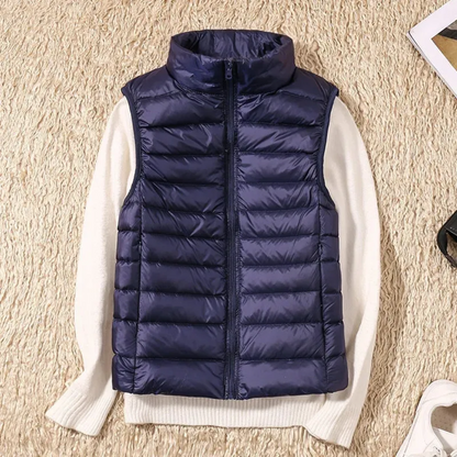 Farrah | Classic Padded Stand Collar Vest