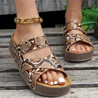 Mirevana | Braided Platform Slide Sandals