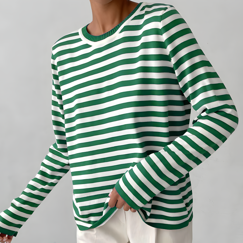 Orlaith | Casual Striped Long Sleeve Sweater