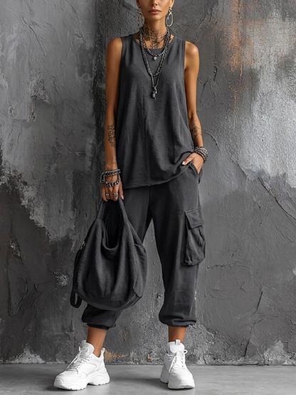 Zariah | Relaxed Cargo Two Piece Set