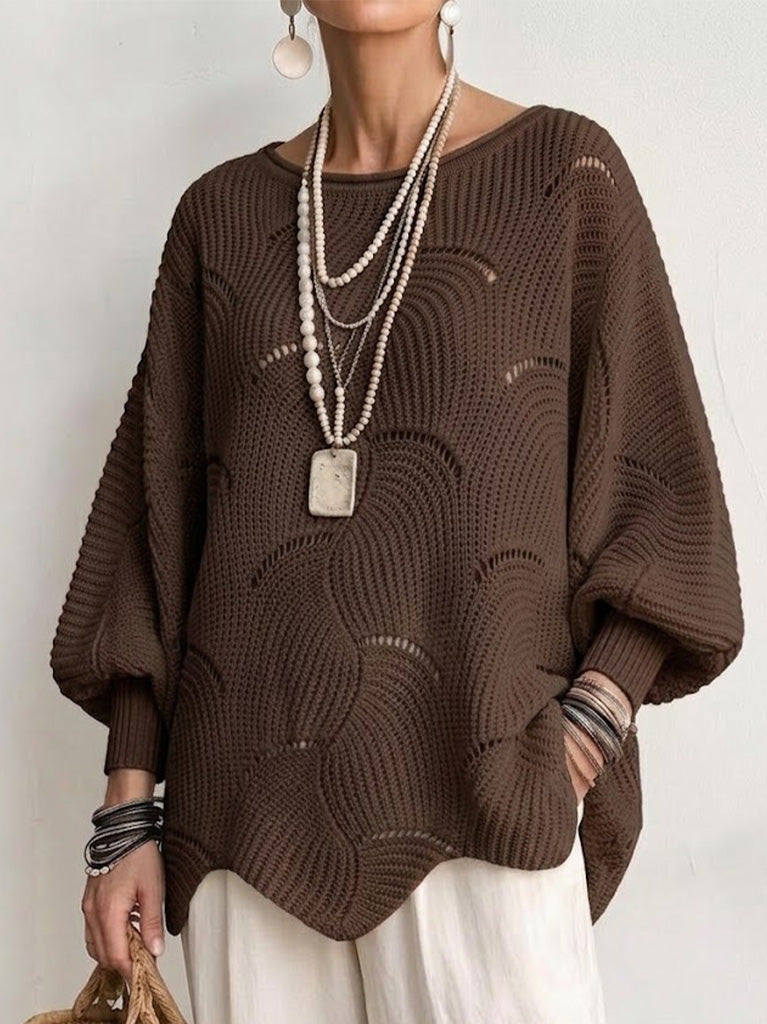 Faustina | Oversized Batwing Knit Sweater