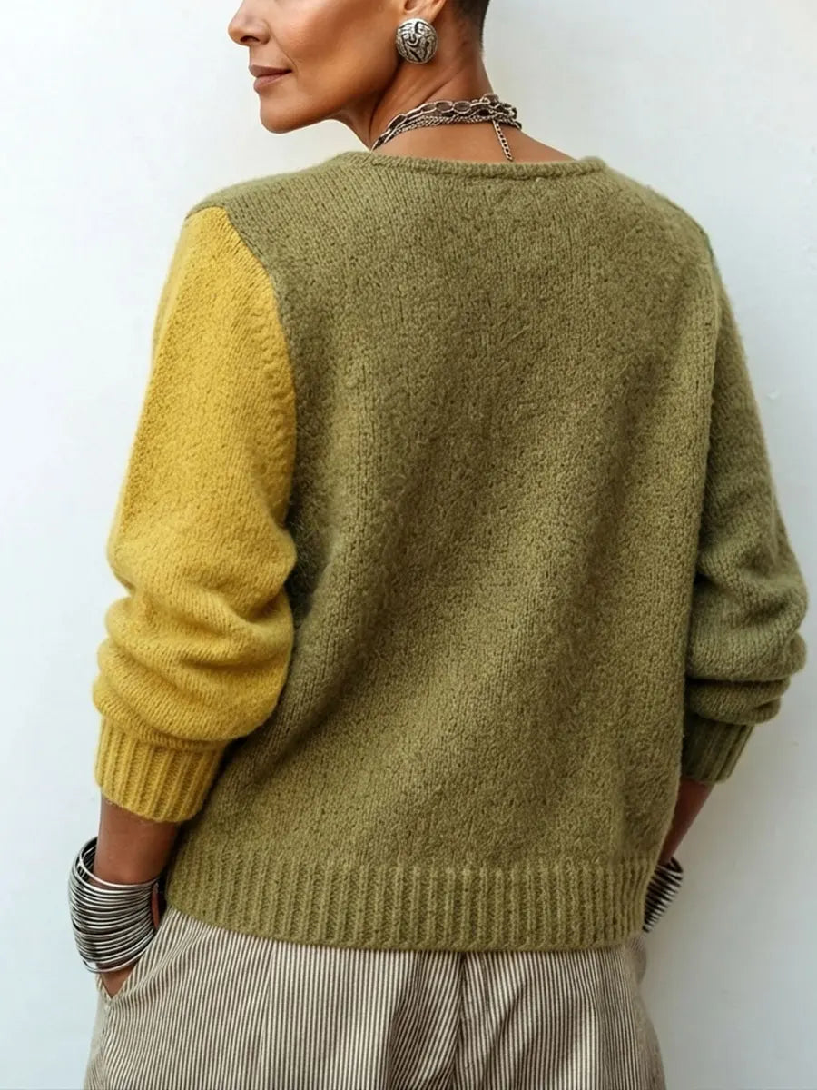 Pharessa | Asymmetric Colour Block Cardigan