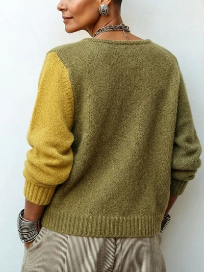 Pharessa | Asymmetric Colour Block Cardigan