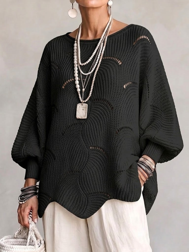 Faustina | Oversized Batwing Knit Sweater