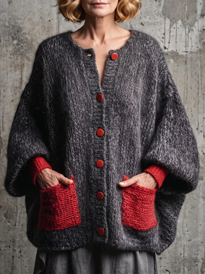 Selwyna | Contrast Pocket Knit Cardigan