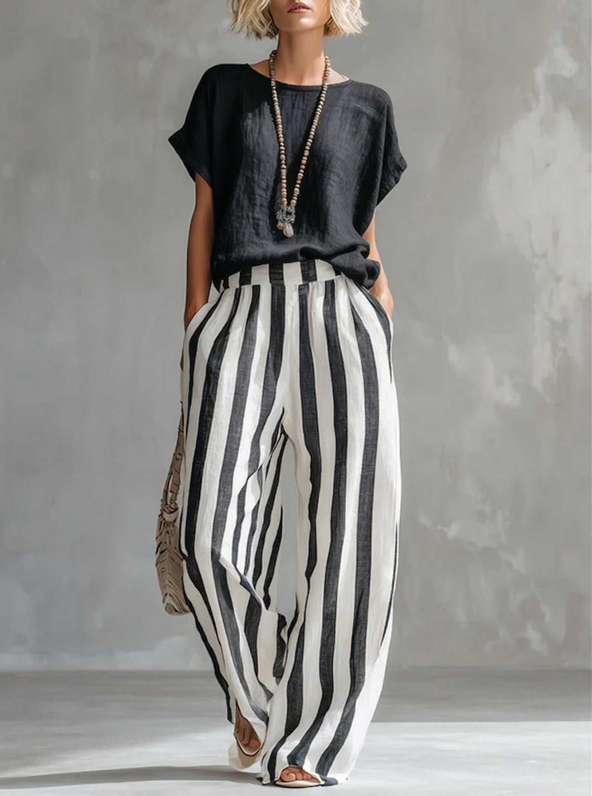 Brisella | Coastal Stripe Two Piece Set