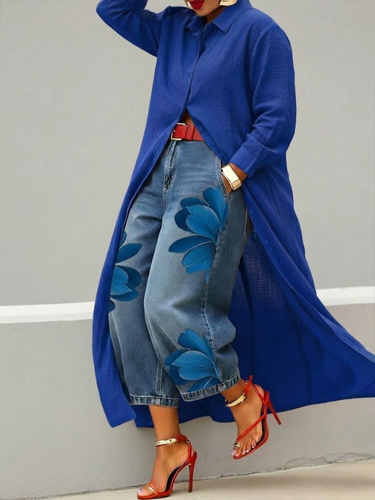 Solmirelle | Floral Denim Co Ord Set