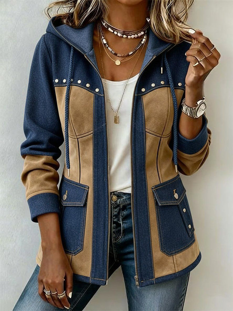 Keturah | Casual Two Tone Hooded Jacket