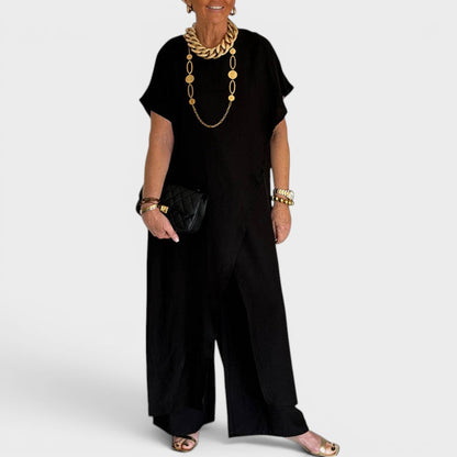 Corvessa | Relaxed Top and Wide Leg Trouser Set