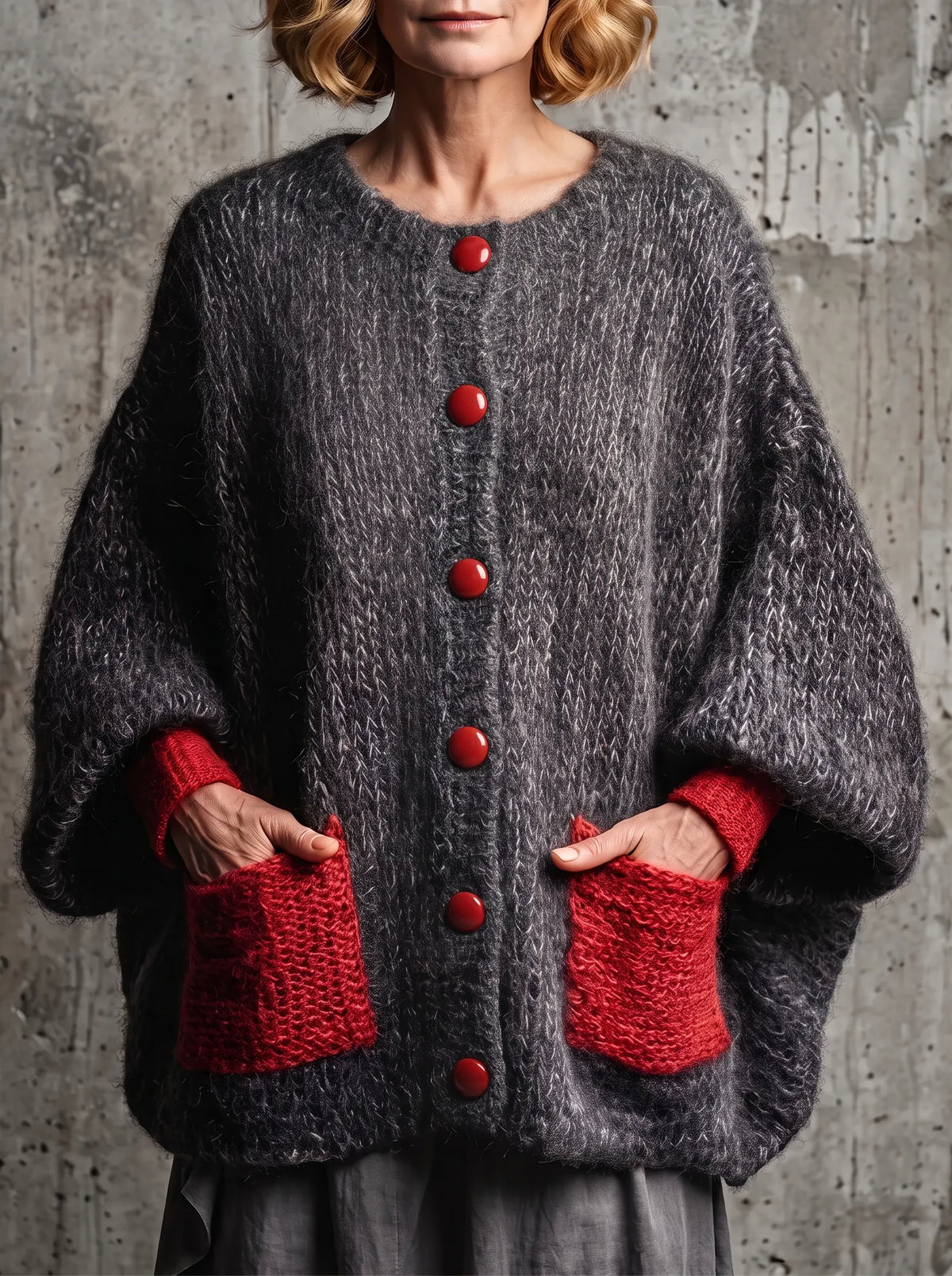 Selwyna | Contrast Pocket Knit Cardigan