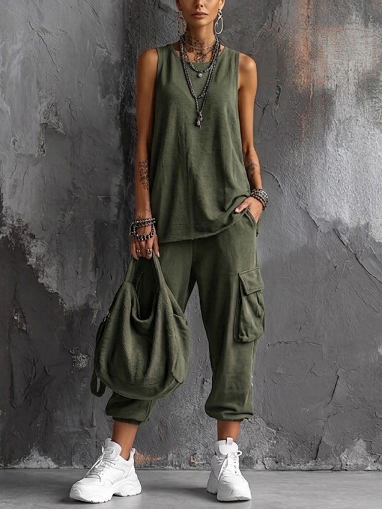 Zariah | Relaxed Cargo Two Piece Set