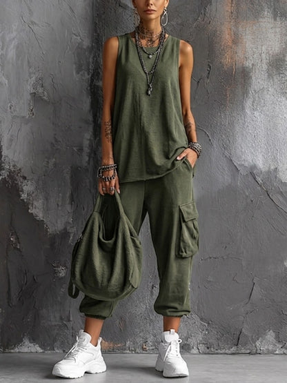 Zariah | Relaxed Cargo Two Piece Set
