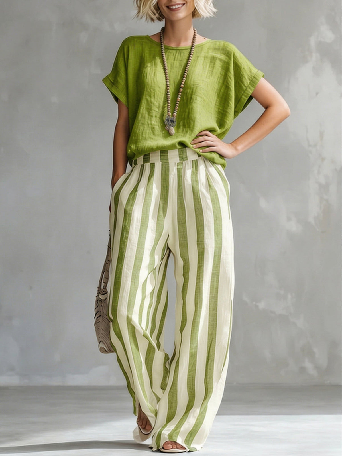 Brisella | Coastal Stripe Two Piece Set