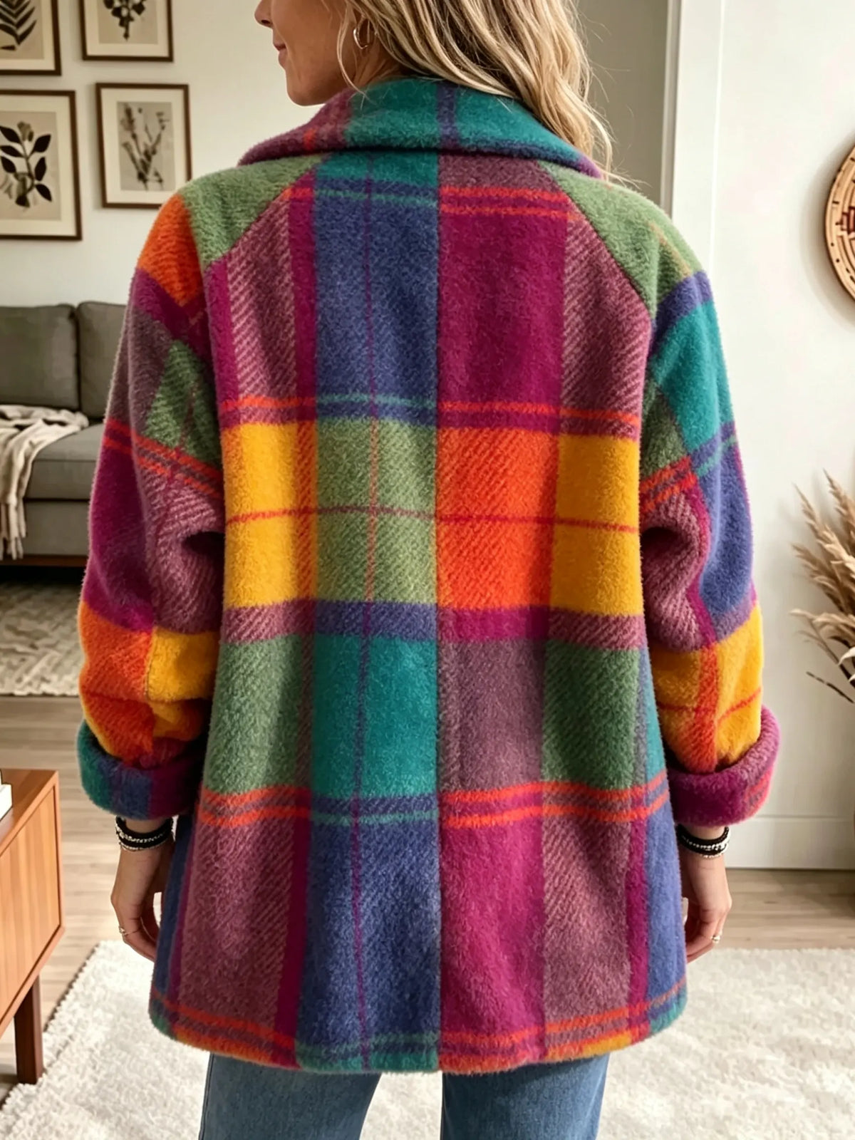 Dulcibella | Vibrant Plaid Pocket Jacket