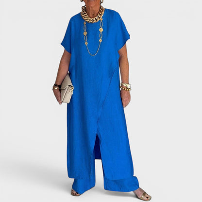 Corvessa | Relaxed Top and Wide Leg Trouser Set