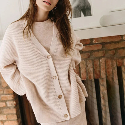 Ulloria | Relaxed Button Front Knit Cardigan