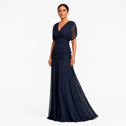 Lioraine | Flowing Ruched Evening Dress