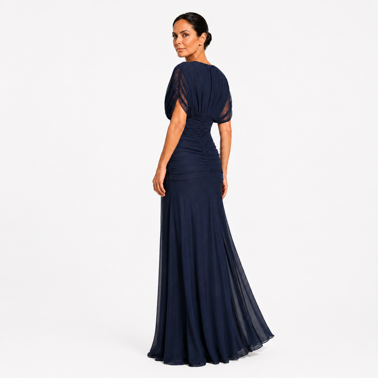 Lioraine | Flowing Ruched Evening Dress