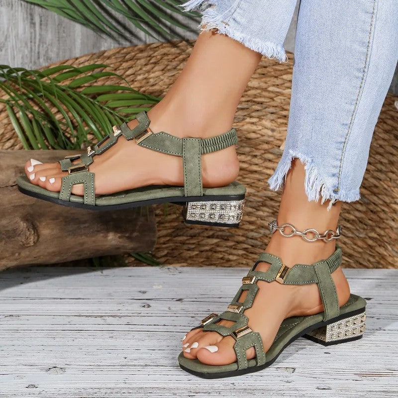 Galene | Cutout Strap Casual Sandals