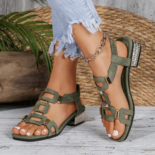 Orianne | Embellished Block Heel Sandals