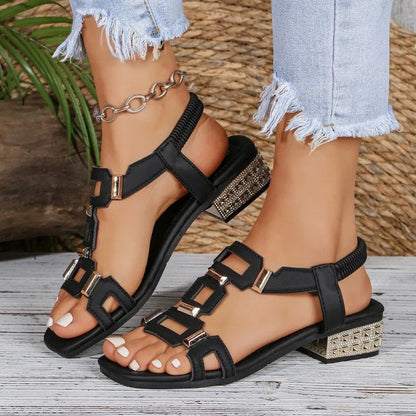 Galene | Cutout Strap Casual Sandals