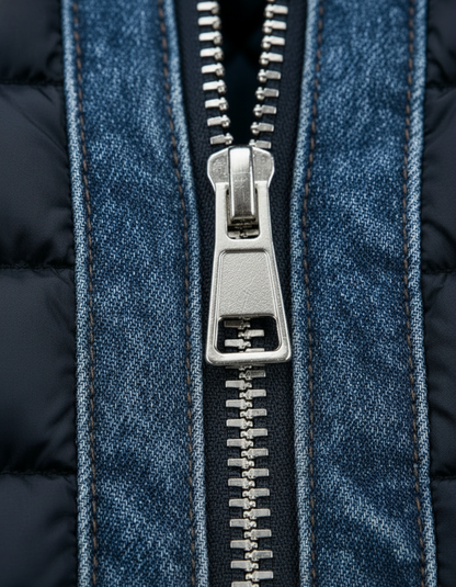 Fendrel | Denim Panel Quilted Puffer Jacket