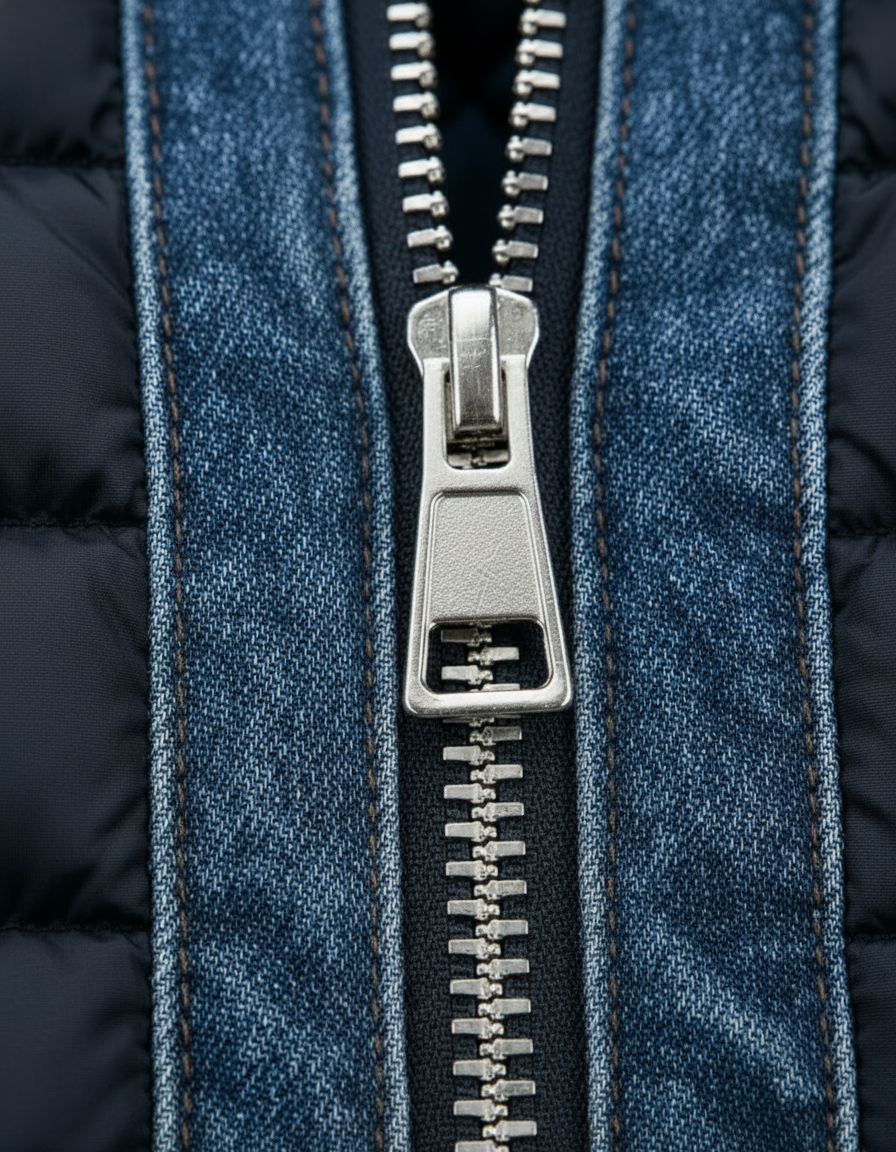 Dexton | Denim Panel Puffer Jacket