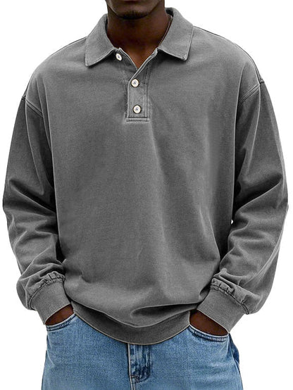 Marden | Relaxed Long Sleeve Polo Shirt